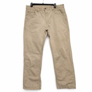Levi Strauss Signature Straight Fit Khaki Jeans Mens 36x32 Tan Cotton Casual